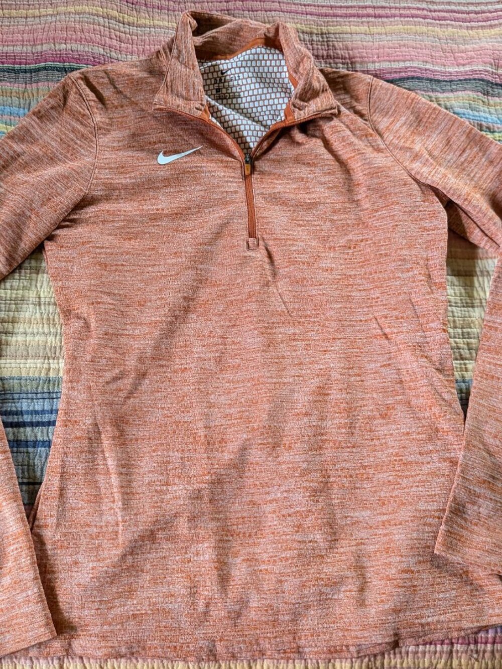 Orange Nike Dri-FIT 1/4 Zip Pullover